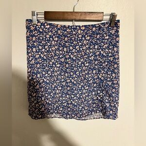 Madewell Porch Side-Button Mini Skirt in Summer Vines Size 8